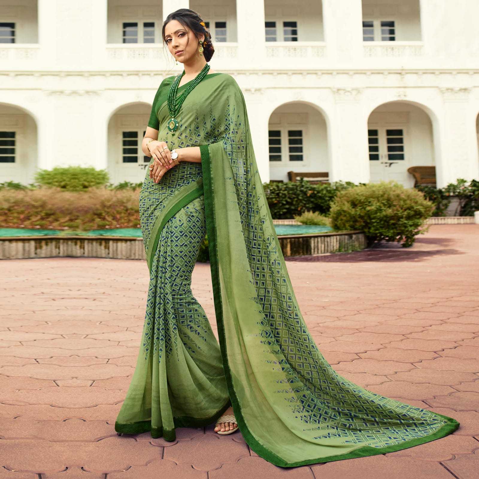 YNF GEORGETTE RAR GAURVI WHOLESALE SAREES MANUFACTURER